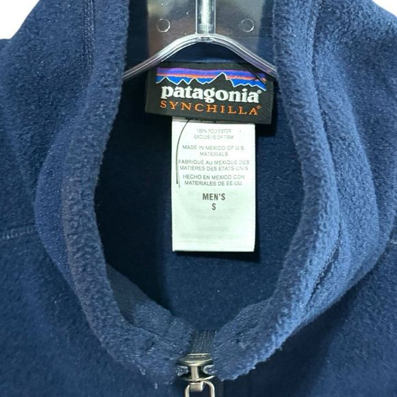 Patagonia Men's Synchilla Fleece Vest Navy Blue Size Small - Picture 6 of 10